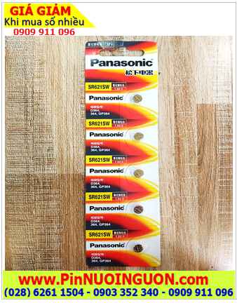 COMBO 01 vỉ 5viên Pin đồng hồ 1.55v Silver Oxide Panasonic SR621SW, 364 _Giá 98.000đ/Vỉ
